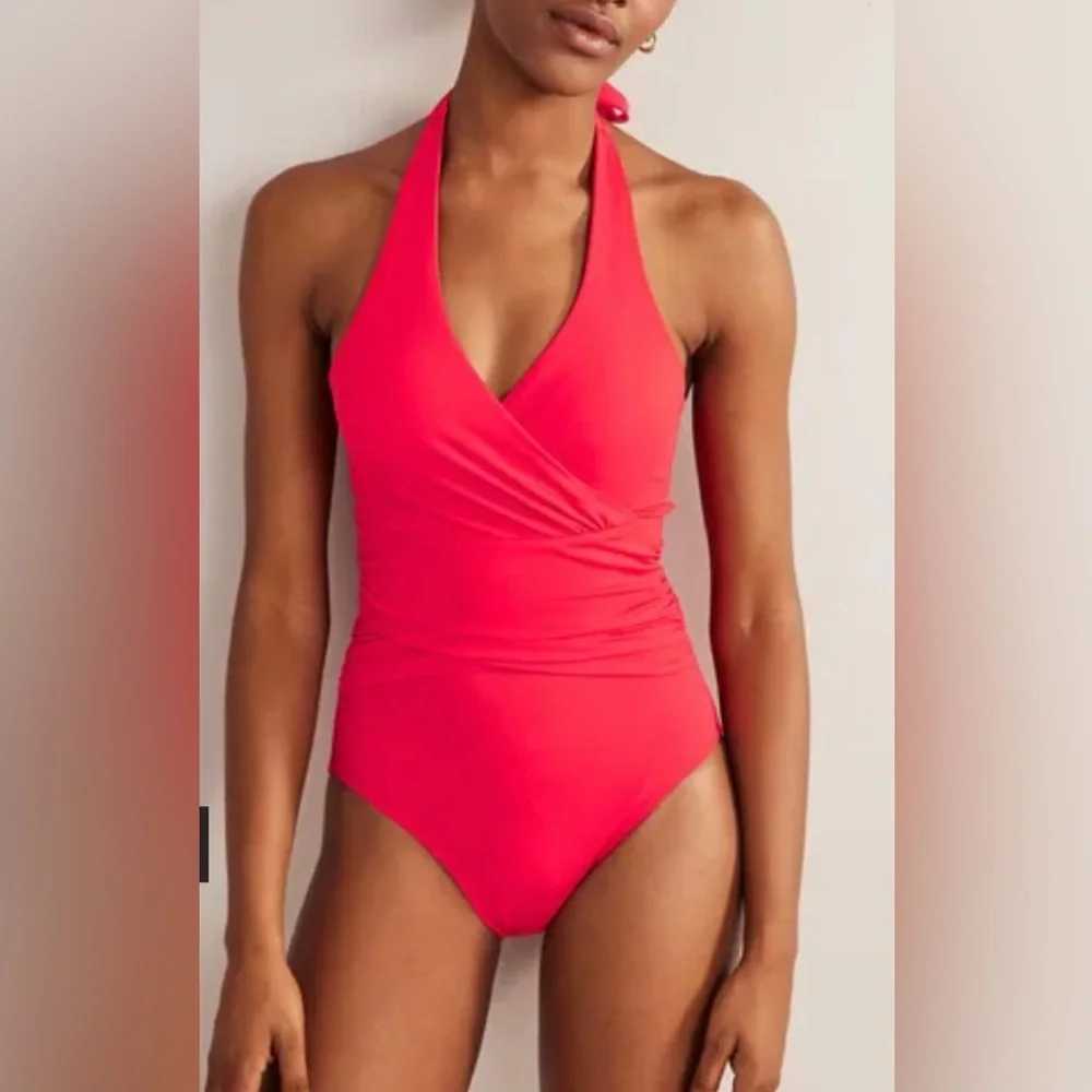 NWT Halter Ruched Swimsuit - Picture 1 of 7